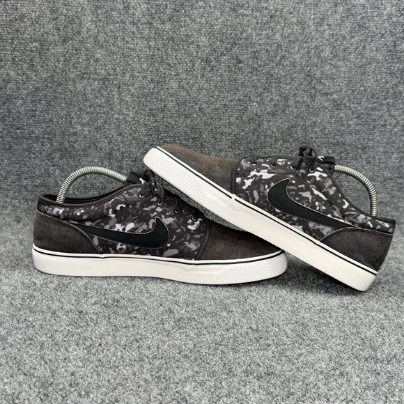 Nike Toki Camo TXT Sneakers Men's Size 10.5 Black Canvas Low Lace Skate Shoes - Picture 7 of 11